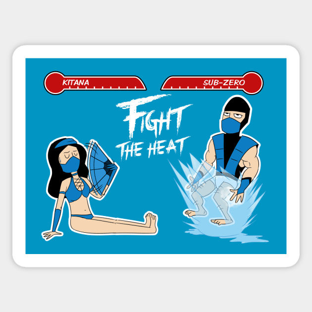 Too Hot to Fight Sticker by flying_eggplant